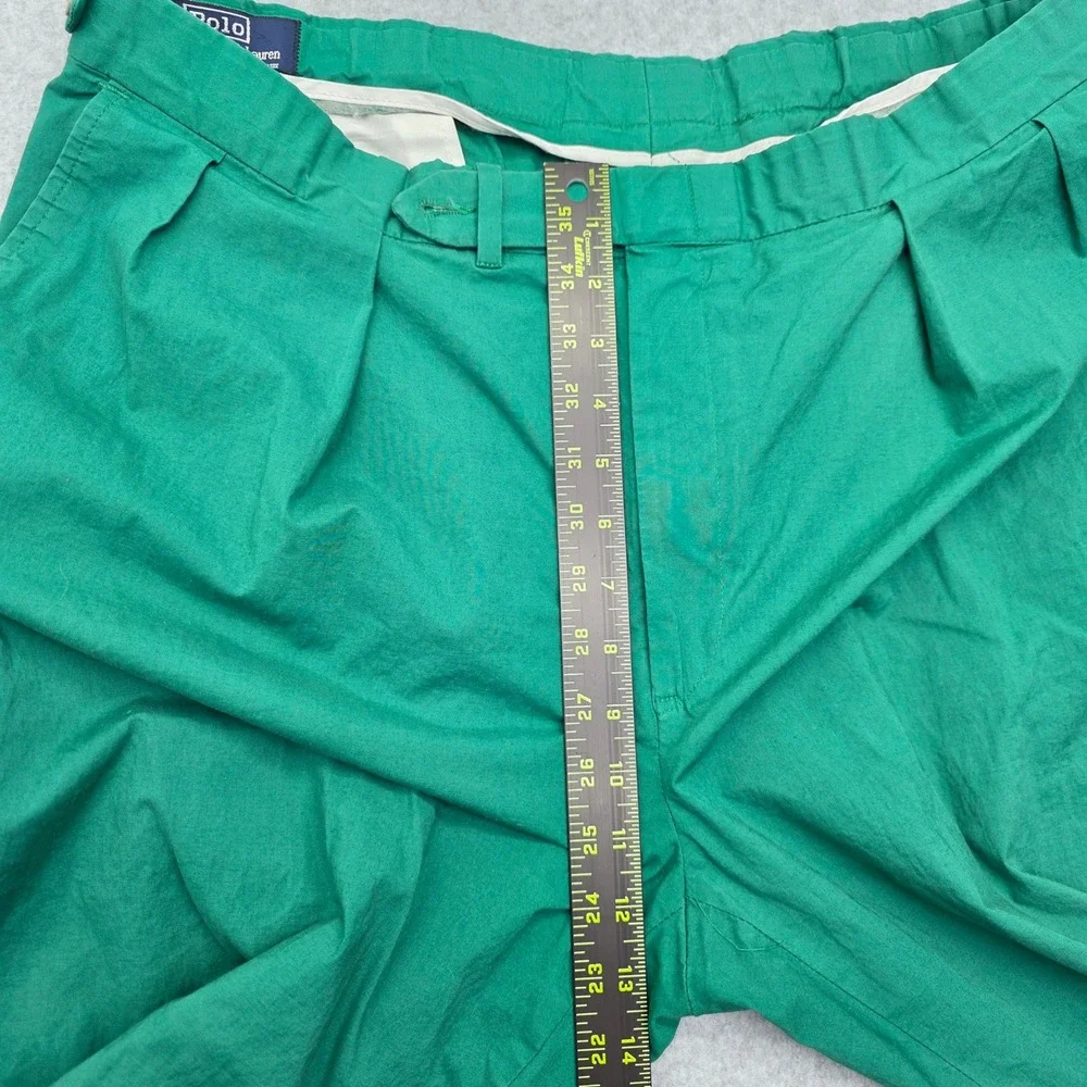 Polo Ralph Lauren Green Pleated Chino Pants Women's Size 16 100% Cotton - Picture 10 of 14